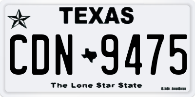 TX license plate CDN9475