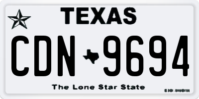 TX license plate CDN9694