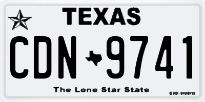 TX license plate CDN9741