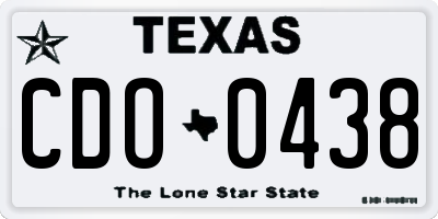 TX license plate CDO0438