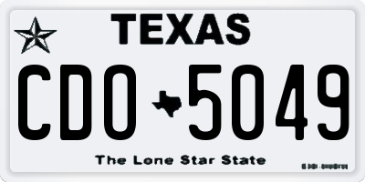 TX license plate CDO5049