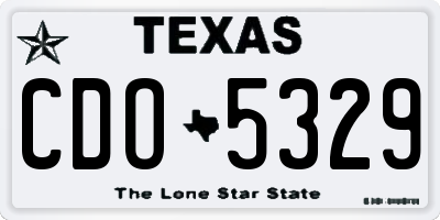 TX license plate CDO5329