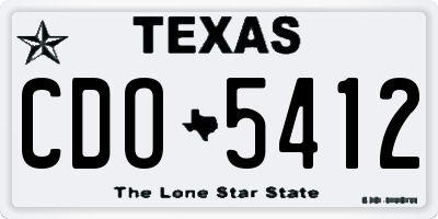TX license plate CDO5412