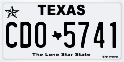 TX license plate CDO5741