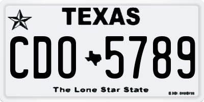TX license plate CDO5789