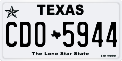 TX license plate CDO5944