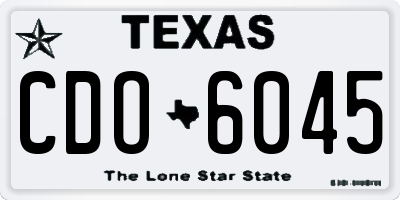 TX license plate CDO6045