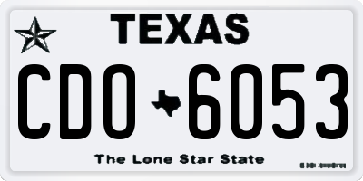 TX license plate CDO6053