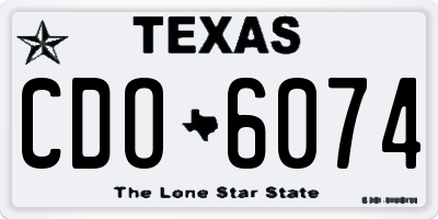TX license plate CDO6074