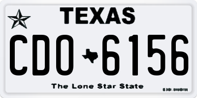TX license plate CDO6156