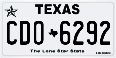 TX license plate CDO6292