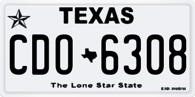 TX license plate CDO6308