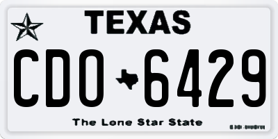 TX license plate CDO6429
