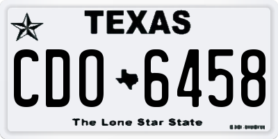 TX license plate CDO6458
