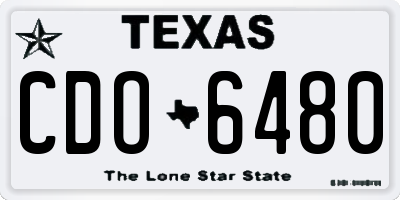 TX license plate CDO6480