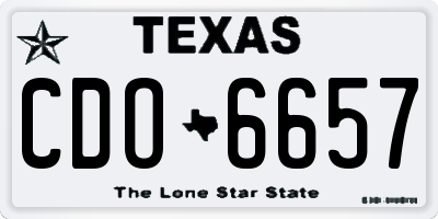 TX license plate CDO6657