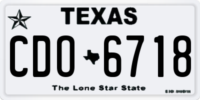 TX license plate CDO6718