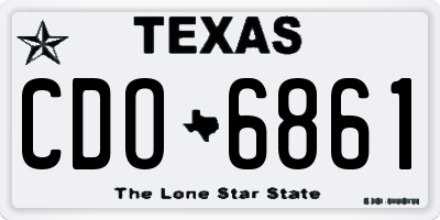 TX license plate CDO6861