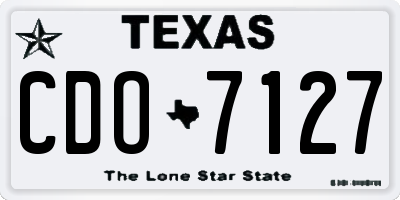 TX license plate CDO7127