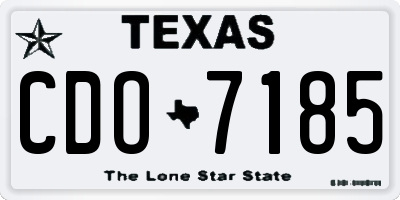 TX license plate CDO7185