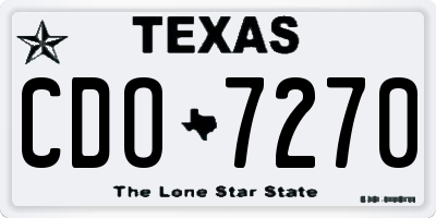 TX license plate CDO7270