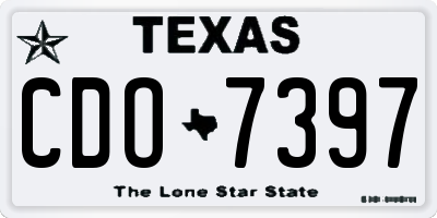 TX license plate CDO7397