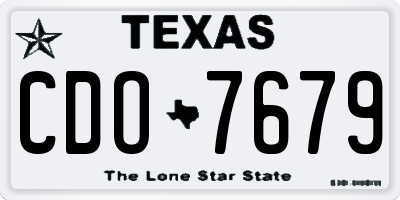 TX license plate CDO7679