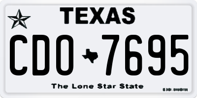 TX license plate CDO7695