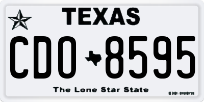 TX license plate CDO8595