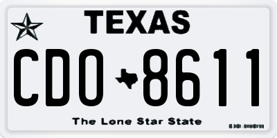 TX license plate CDO8611