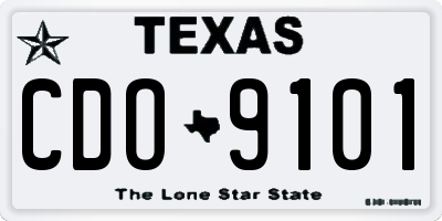 TX license plate CDO9101