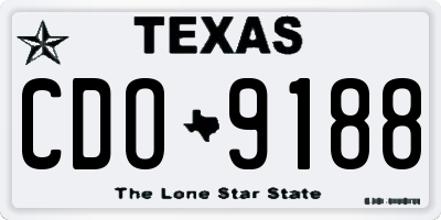 TX license plate CDO9188