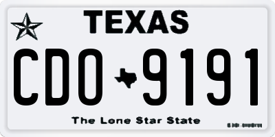 TX license plate CDO9191