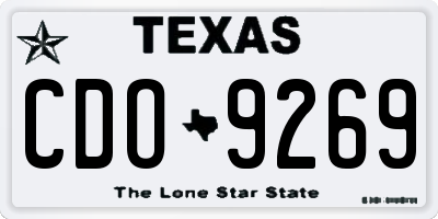 TX license plate CDO9269