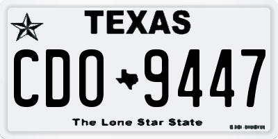 TX license plate CDO9447