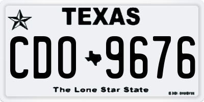 TX license plate CDO9676