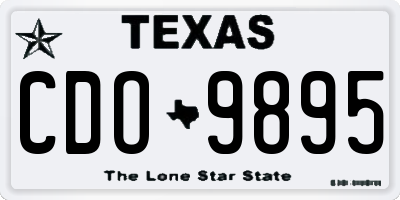 TX license plate CDO9895