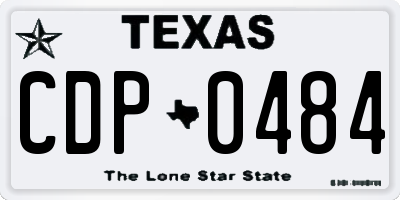 TX license plate CDP0484