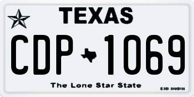 TX license plate CDP1069