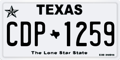 TX license plate CDP1259