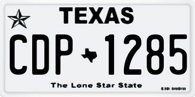 TX license plate CDP1285