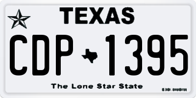 TX license plate CDP1395