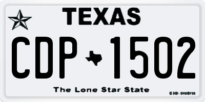 TX license plate CDP1502