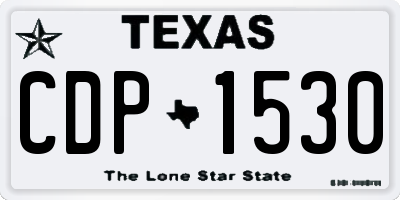 TX license plate CDP1530