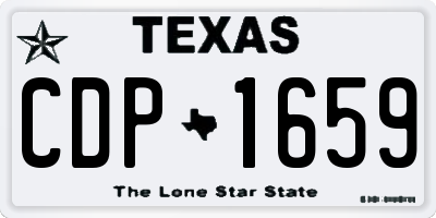TX license plate CDP1659
