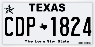 TX license plate CDP1824