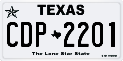 TX license plate CDP2201