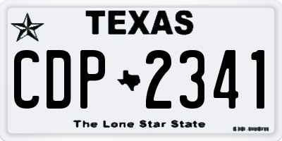 TX license plate CDP2341