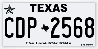 TX license plate CDP2568