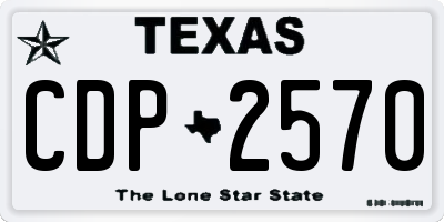 TX license plate CDP2570